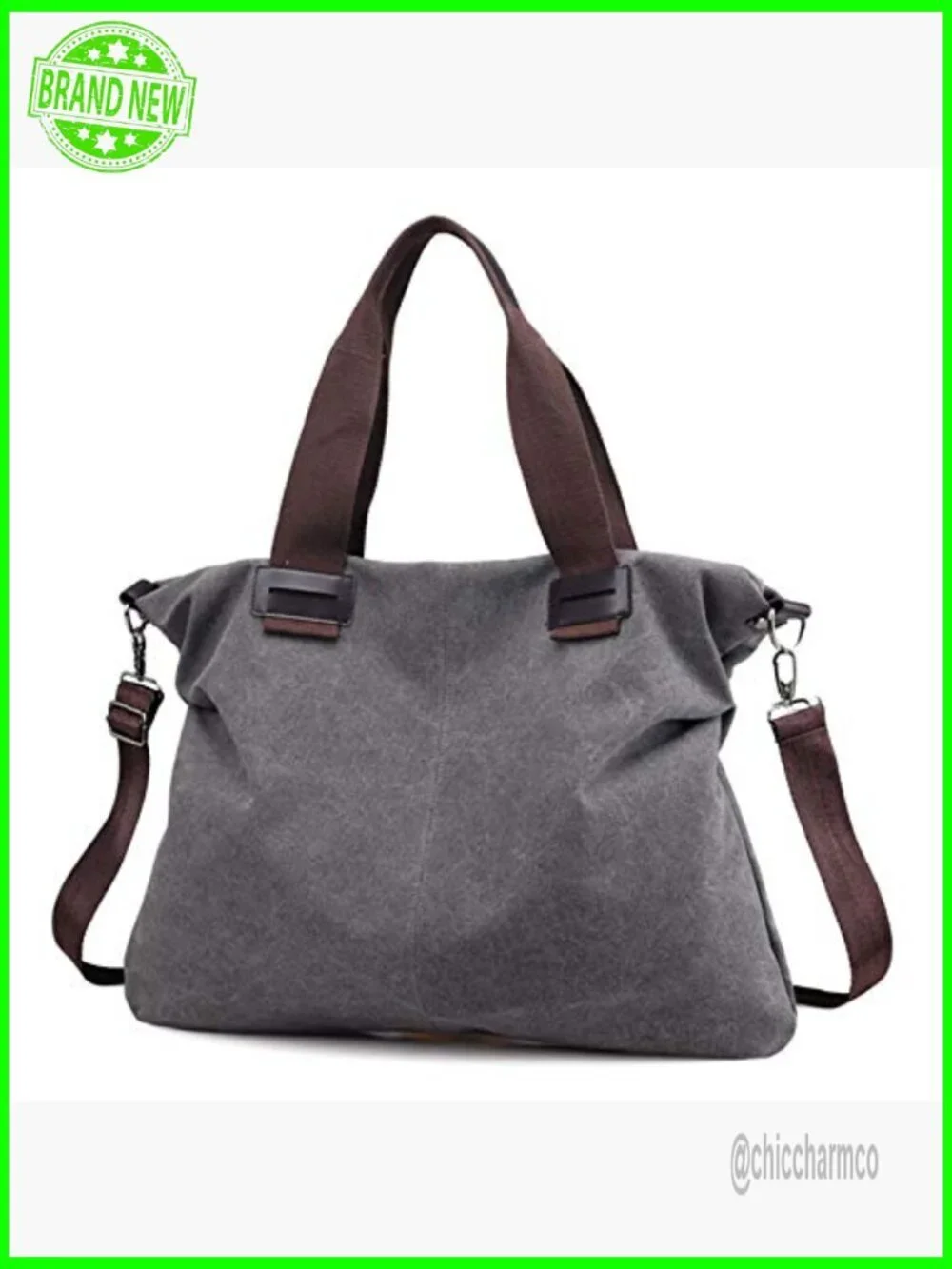 Canvas Tote Bag Crossbody Hobo Satchel Shoulder Bag Work Travel Handbag